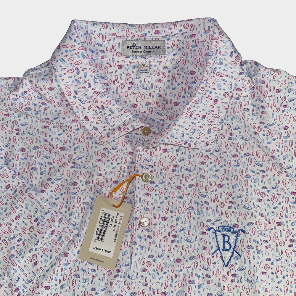 Peter Millar Spicy Hot Performance Polo Shirt Mens XL NWT Barrington Hills 1921